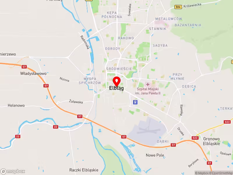 Mapa Elblag - duża